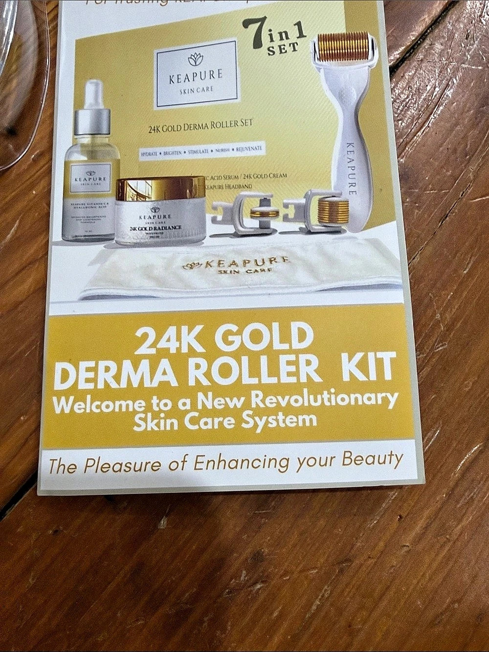 KEAPURE 24K Gold Derma Roller Kit